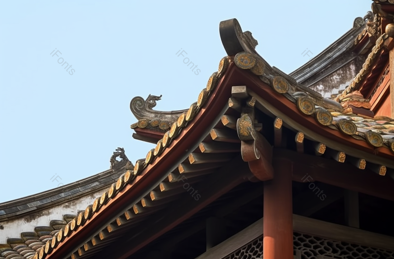 中国古代建筑屋顶国风屋檐特写摄影图,高清,摄影图,摄影图片,图片大全,摄影图免费下载